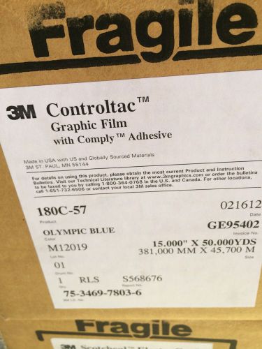 3M CONTROLTAC GRAPHIC FILM WITH COMPLY ADHESIVE - OLYMPIC BLUE - ****NEW****