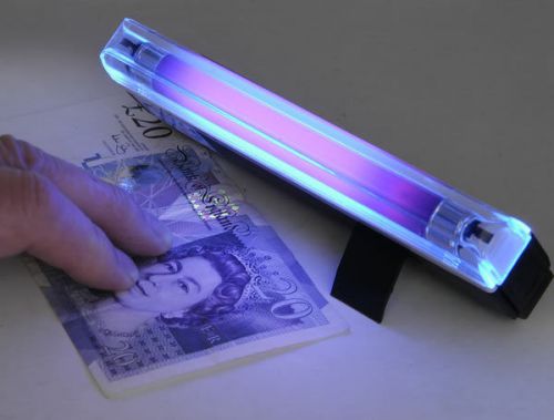 NEW 2-in-1 Handheld UV Led Light Torch Lamp Counterfeit Currency Money Detector