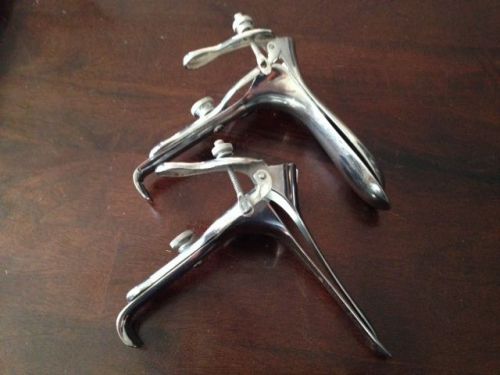 2 Gynecology Specula Medical Instrument Devices Haslam Stainless Steel Large