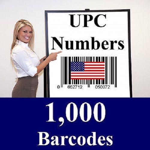 1,000 UPC Numbers UPC Barcodes UPC Number UPC Barcode EAN- Amazon Lifetime