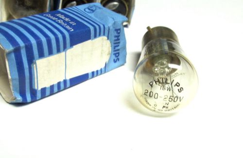 NEW ..(6) Philips Mini Bulbs (Made in Great Britain) 200-250V 15W  D6 .. VI-157