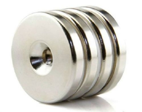 N35 Super Strong Round Magnets 50mm x 5mm Hole 6mm Disc Rare Earth Neodymium
