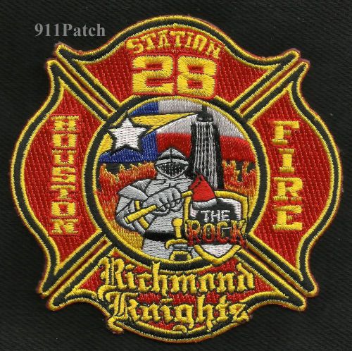 HOUSTON, TX - Station 28 The Rock RICHMOND KNIGHTS FIREFIGHTER Patch Fire Dept-
							
							show original title