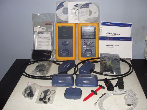 NEW Fluke Networks DSP-4300 Cat5e Cat6 Cable Tester DSP4300 + Accessories