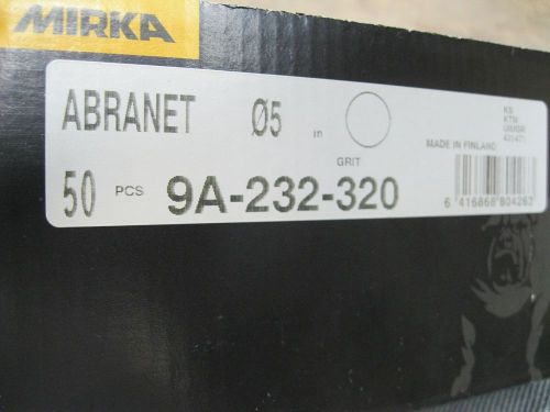 Mirka Abranet 5&#034; Mesh Velcro Sanding Discs 50 CT 320 Grit