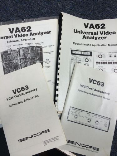 Sencore Universal Video Analysers and Manuals