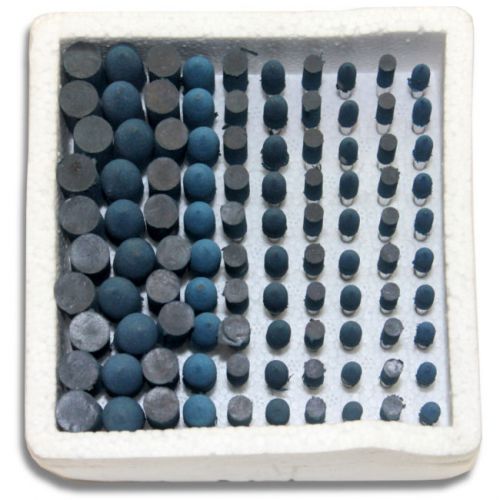 Kent 100 pieces assorted rubber polishing rotary burrs with 3mm (1/8 inch) shank for sale