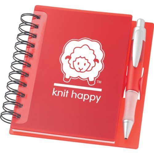 K1C2 KH345-RE Knit Happy Idea Notebook 6.25X5.75-Red 073764
