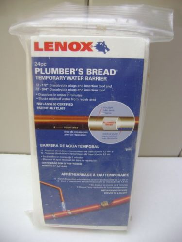 Lenox Plumber&#039;s Bread 24 Piece Temporary Water Barrier with Tool