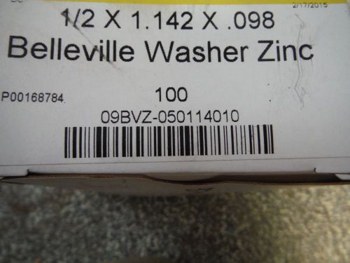 1/2&#034; belleville washer (100pcs) Zinc