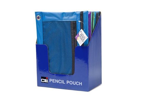 Charles Leonard Pencil Pouch with 2 Pockets, Front Mesh Pocket, 24 Pouches per