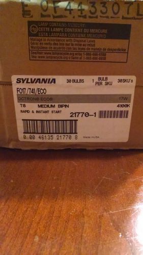 30 NEW SYLVANIA FO17/741/ECO T8 FLORESCENT LIGHT BULBS LAMPS NEW IN BOX