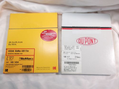 2 OPENED BOXES Kodak BioMax Light &amp; DUPONT REFLECTION Film  8 X 10&#034;