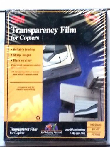 3M PP2500 Transparency Film for Copiers 8.5&#034;x11&#034; 100 Sheets, Factory Sealed Box