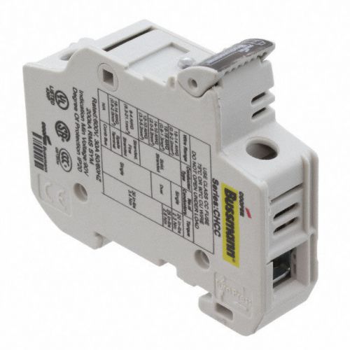 New***  lot of two bussmann series chcc din rail fuse holder 1 pole 30 amp 600v for sale