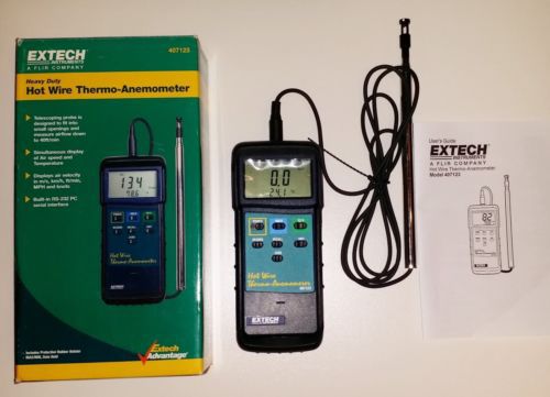 Extech 407123 Heavy Duty Hot Wire Thermo Anemometer