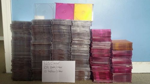 444 Clear (and some pink and yellow)Single CD &amp;  DVD Jewel Case NEVER BEEN USED