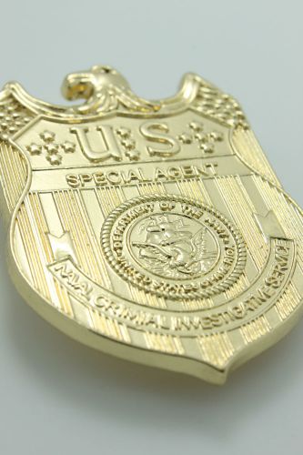 18k Gold Plated NCIS Special Badge Full Metal Special Agent Security Badge