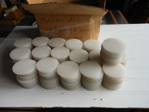 Polyethylene White Plastic Discs 2-1/2&#034; Dia.x 1/8&#034; Thick