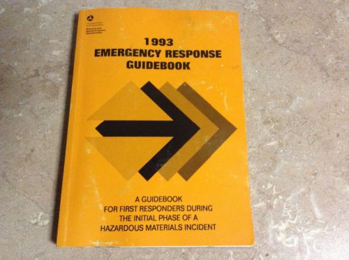 1993 Emergency Response Guide DOT ERG
