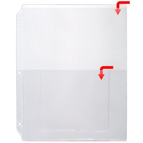 Plastic Sheet Protector - 8  1/2 &#034; x 11&#034; - with CD/DVD Pocket - VH405-10