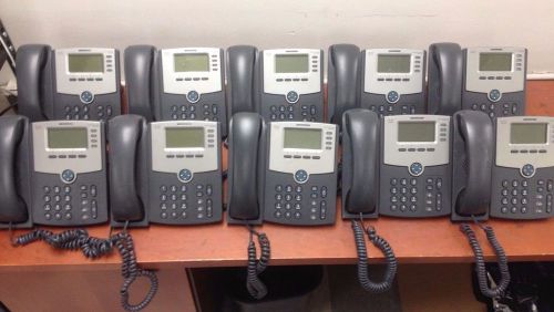 Lot of 10 Cisco IP Phone SPA504G w/ Stand, Handset and Phone Cord | PH147DS
