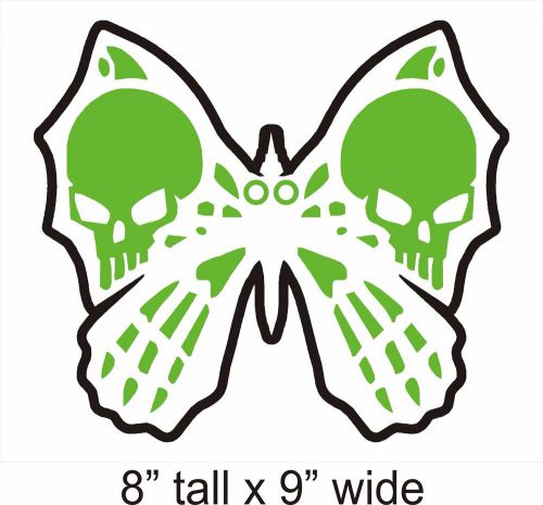 Skull in butterfly funny car vinyl sticker decals truck window bumper decor 1702 for sale