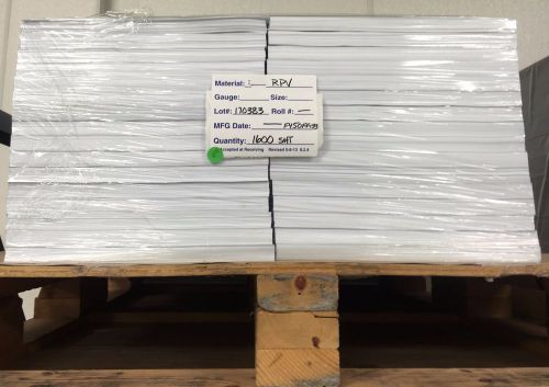 Lot of (15) white styrene poly plastic sheet .020&#034; x 17&#034; x 50&#034; vacuum forming for sale