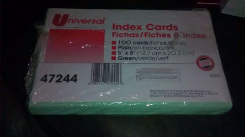 UNIVERSAL INDEX CARDS GREEN 100QTY