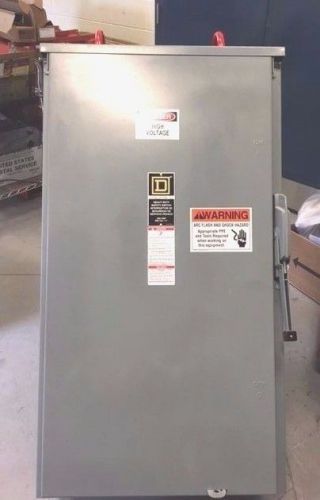 Used square d h365 r 400 amp 600 volt 3 phase fused disconnect safety switch for sale