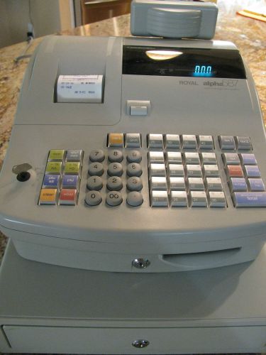 ROYAL Alpha 587 Programmable Electronic Cash Register Tested &amp; It Works Manual