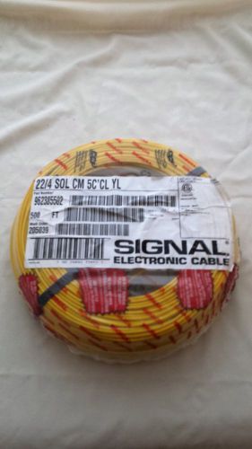 22/4  SOL CM 5C&#039;CL YL SIGNAL ELECTRONIC CABLE SIGNA-COIL 500 FT ROLL YELLOW