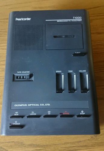 Olympus Pearlcorder T1000 Microcassette Transcriber Device Only please read