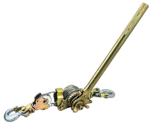 4400LB 2 TON HOIST RATCHET HAND LEVER PULLER COME ALONG DOUBLE HOOKS CABLE HD