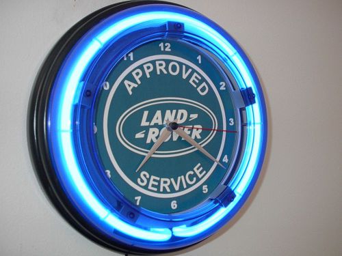 Land Range Rover Motors Auto Garage Man Cave Neon Wall Clock Advertising Sign