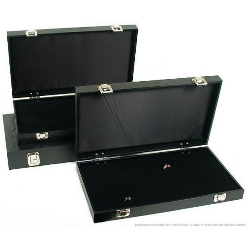 3 72 Slot Black Ring Inserts &amp; Jewelry Travel Cases