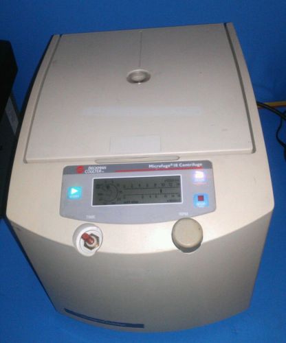 BECKMAN COULTER MICROFUGE 18 LAB CENTRIFUGE WITH ROTOR AND LID