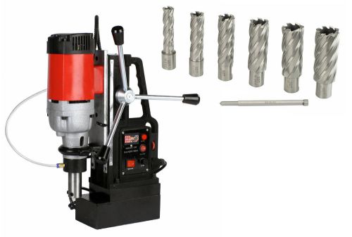 SDT MD28 2&#034; Magnetic Drill 2900 lb Mag Force w/ Annular Cutter 7 PC Kit 2&#034; Depth