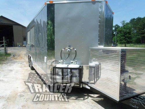 NEW 8.5 X 22 22&#039; ENCLOSED CONCESSION FOOD VENDING BBQ MOBILE KITCHEN TRAILER