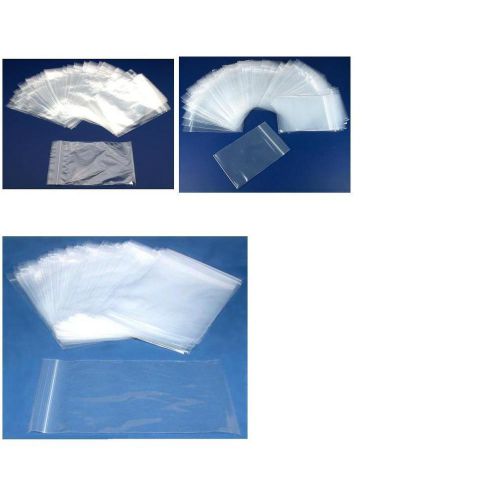 Resealable Reclosable Clear Plastic 2 Mil Bags 4&#034;x6&#034; &amp; 3&#034;x4&#034; &amp; 6&#034;x9&#034; Kit 300 Pcs