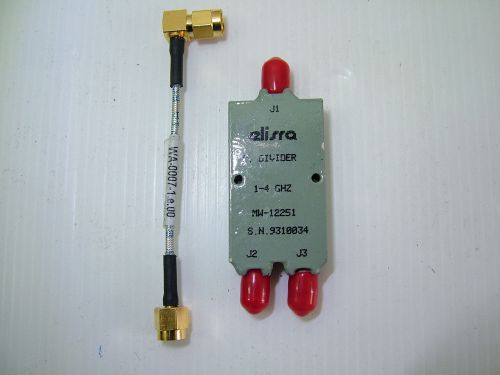 RF Power divider elisra 1GHz - 4GHz MW-12251 + SMA Cable