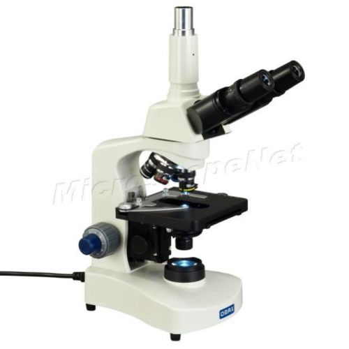 40X-2000X Trinocular Copound LED Light Microscope Reversed Nose
