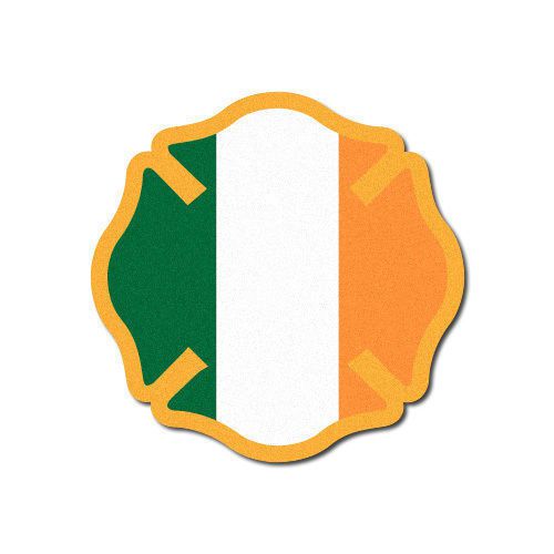 3M Reflective Fire Helmet Decal - Ireland Flag Maltese