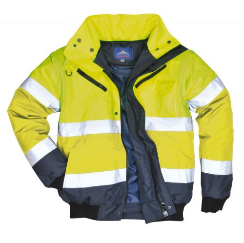 High Visibility Rain Jacket Contrast Bomber Work, 3-in-1, M-6XL,Portwest UC465