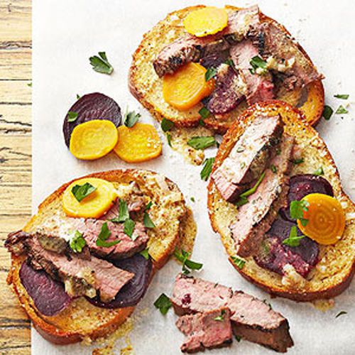 Baby Beet and Flank Steak Salad Dijon Best Recipe Food Drink #Dr5093