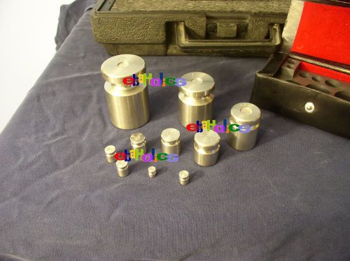 Rice lake class f calibration weight set 12595 10 weights range 1 lb. to .05 oz. for sale
