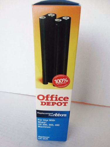 Office Depot 2 Fax Ribbons For Use Sharp UX 300, 460 Replaces UX-3CR / FO-3C NIB