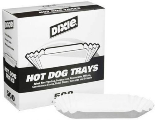 Hot Dog Tray Dixie 8 Fluted Trays 500ct Outdoor Cooking Sausages Desserts Etc
