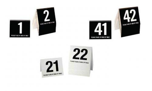 Plastic Table Numbers 1-60, Tent Style, Black and White Combo, Free shipping