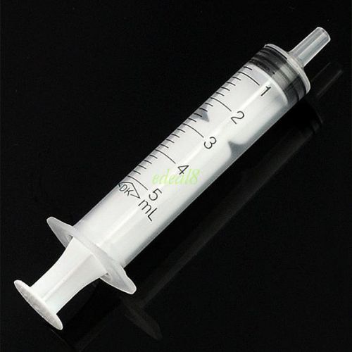 20 x 5ML Plastic Disposable Syringe Sampler For Lab Accurate Nutrient Measuring